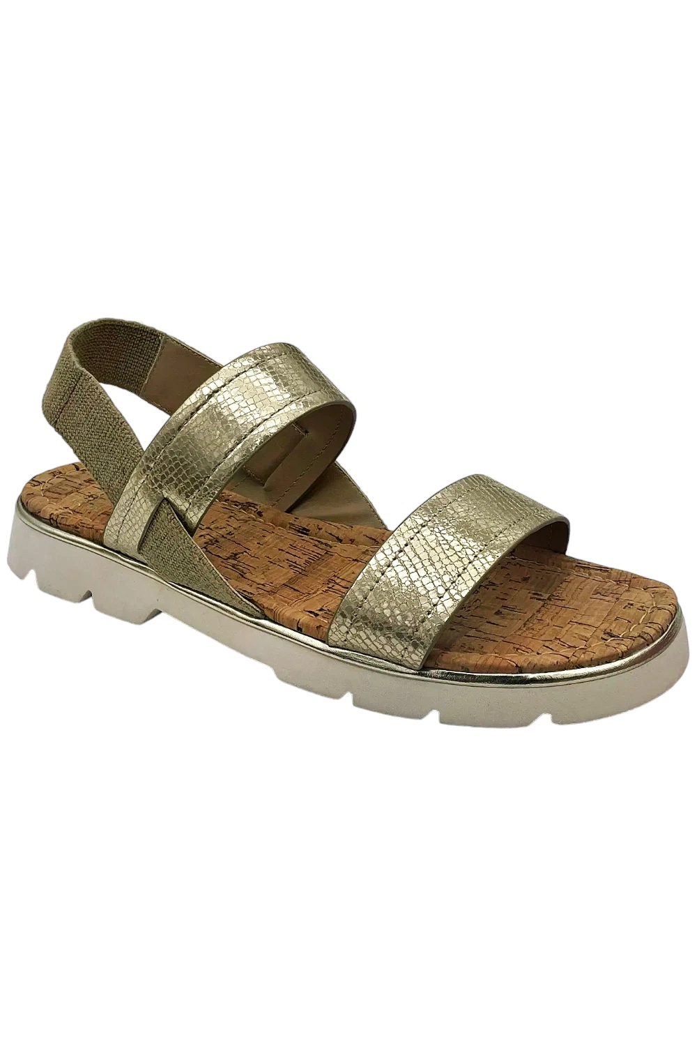 Donald Pliner Women's Hollie Pebbled Metallic Leather Sandals Platino