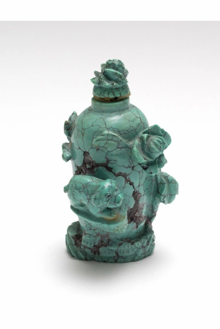 蓝色古董原始1940 年后中国风鼻烟壶| eBay