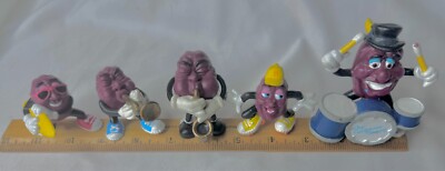 VTG 1987 1988 California Raisins 5 Figures Hardees Nostalgia Toys Collectibles