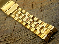 Vintage Micron Plate Deployment Clsp Watch Band 20mm NOS Unused Hadley Roma long