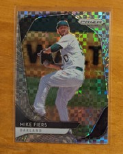 2020 Panini Prizm Prizms Power Plaid #219 Mike Fiers /75 Athletics 
