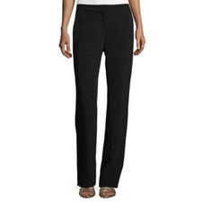 Escada Tsegana Black Stretch Crepe Baby Boot-Cut Mid-Rise Career Dress Pants M/8