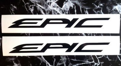 EPIC BOATS trailer Decals Stickers Gloss Black 18'' (2) Fast USA!
