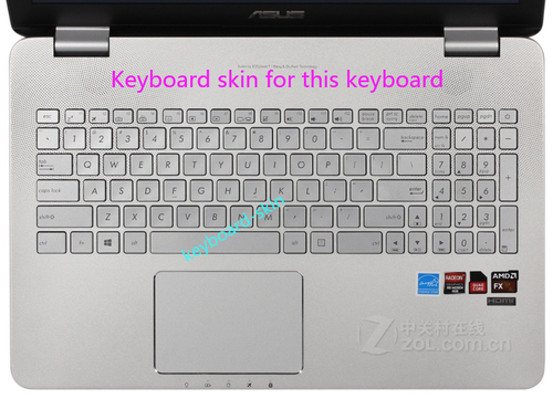 Keyboard Skin Cover for Asus A73 A751 A542 A550 A556 A580 D552 GL551 GL552 GL702 - Picture 8 of 10