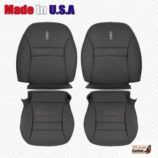 1993 1994 1995 1996 For Lincoln Mark 8 Driver Passenger Leather Seat Cover Black