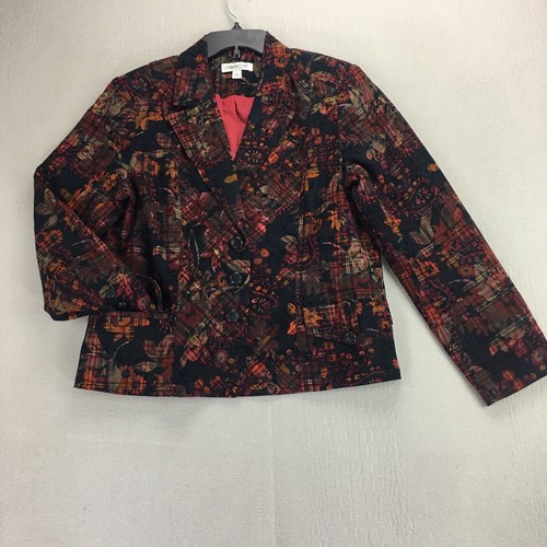 Veste Blazer Cropped Floral Coldwater Creek Taille 16 - Multicolore, Occasion Excellent état