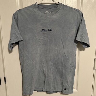 Nike SB Shirt Men's Small Blue Embroidered Logo Skateboarding