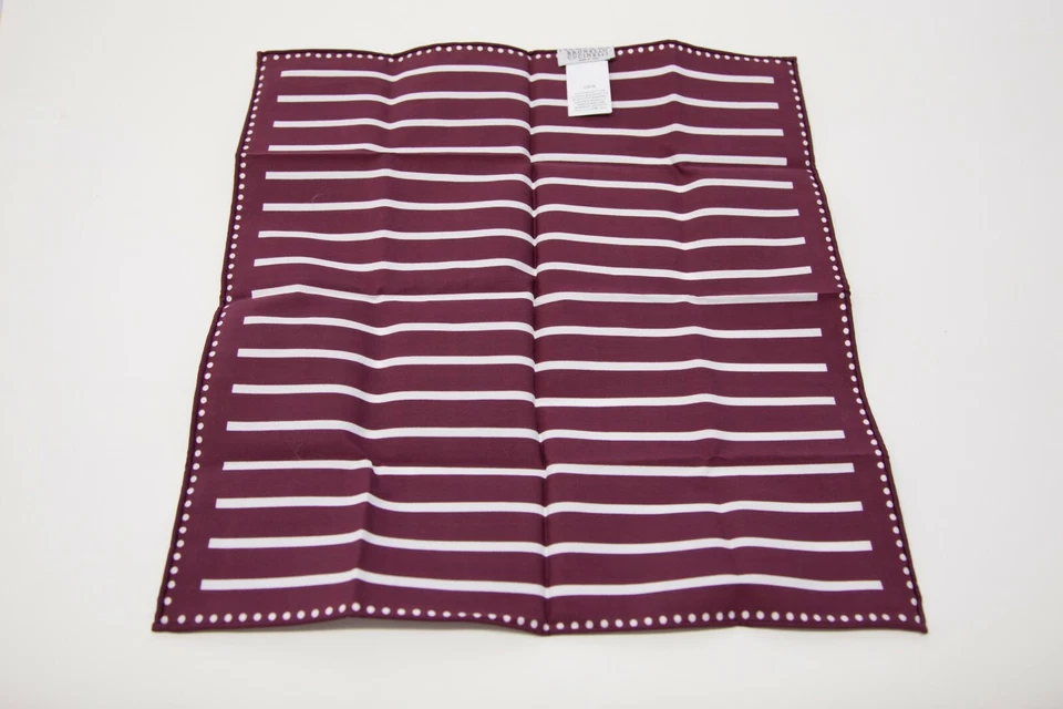 Nuevo con etiquetas Brunello Cucinelli Para hombres Doble Raya + Estampado de Puntos Cuadrado de Bolsillo A201 Foto 2 de 4