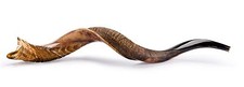 Half polished natural Judaica Kosher 32-34 Inch Yemenite Kudu Shofar Horn