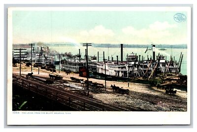Steamers & paddle boats at a COTTON PORT  at LEVEE MEMPHIS TENNESSEE
