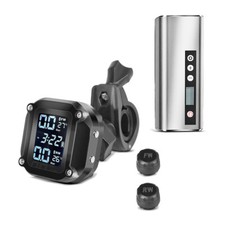 Reifendruckprüfer Set für Yamaha XVS 1100 A Drag Star Classic + Mini Kompressor