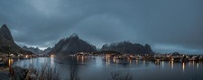 Landscape mountains panorama norway lofoten nordic Custom Gaming Mat Desk