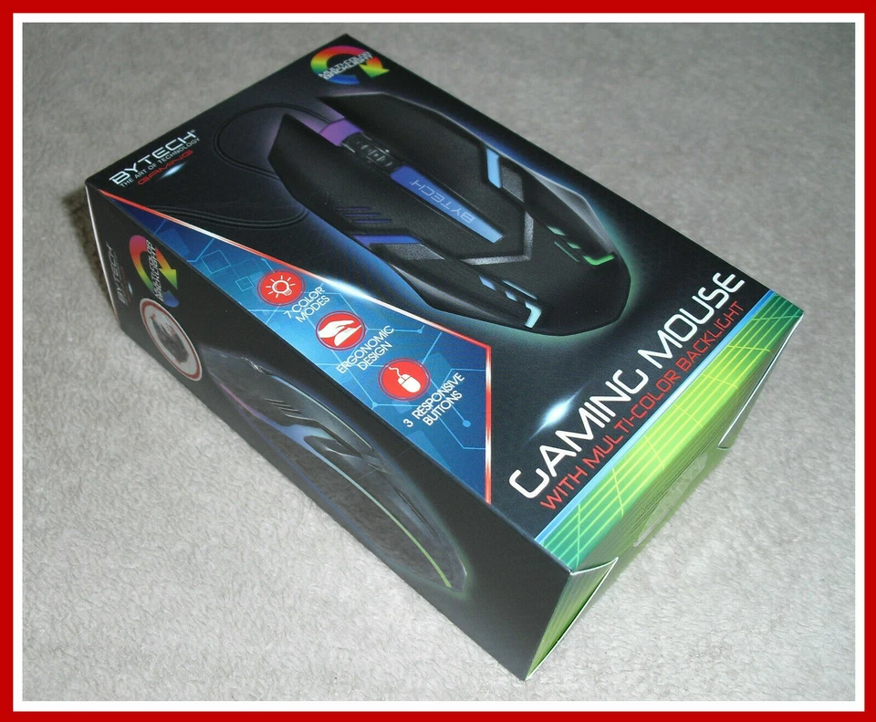  BYTECH® Gaming Mouse with Multi-color Backlight Ergonomic Wired Universal Gamer - Image 2 of 4