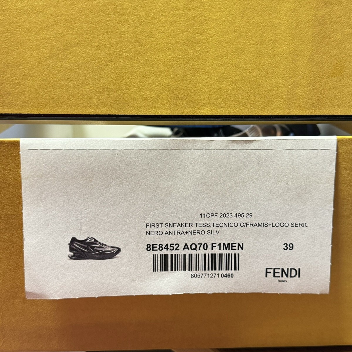 FENDI Sneakers Black & Silver First 1 Tech and Leather FENDI Sneakers Black & Silver First 1 Tech and Leather