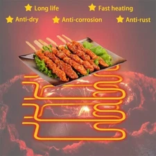 Electric Smoker and Grill Heating Element with Adjustable Thermostat 100V 1500W