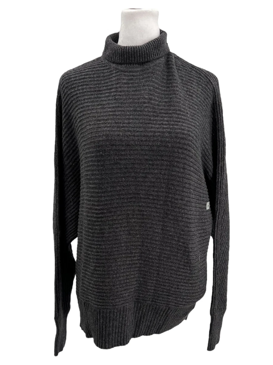 NEW Ann Taylor Loft Gray Droptail Turtleneck Sweater Top Womens