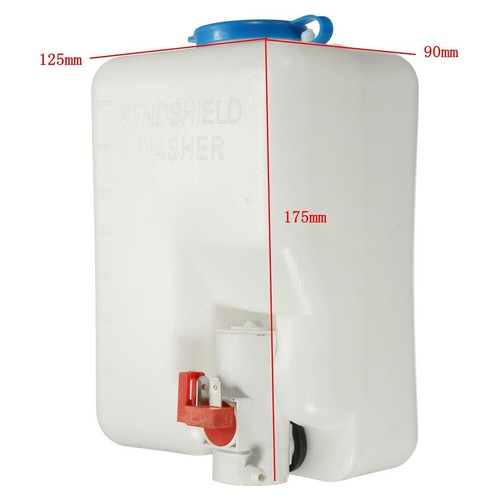 12V Universal UTV Windshield Washer Bottle Tank Pump Wiper System Reservoir F2W3 - Bild 8 von 8