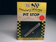 1/32 K&B #111 slot car 2 1/4" plain no threads steel axles TWO PAIR NOS L*