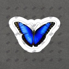 Stunning Blue Butterfly Vinyl Sticker Nature Decal for Laptops, Water 140190