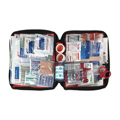 First Aid Only Outdoor First Aid Kit, 205 Pieces, Compact Hi-Visibility Orange