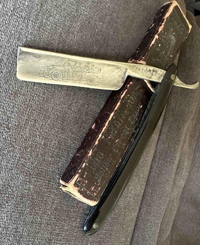 OLD VINTAGE ANTIQUE A W WADSWORTH PATHFINDER STRAIGHT RAZOR 3/4