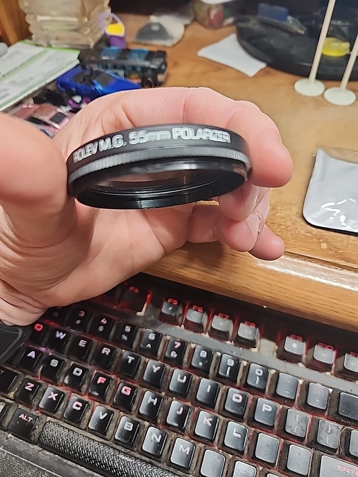 ROLEV M.G 55mm POLARIZER filter w/ case For Cameras Photography - Image 3 of 4