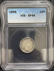 1906 Silver Barber Dime ICG XF45 Looks AU