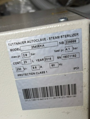 #ad #ad Tuttnauer 2540A EZ AutoclaveWorking At Time Of Upgrade. Selling As Is Parts $950.00