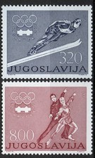 Yugoslavia 1976, Winter Olympics, Innsbruck set MNH, Mi 1630-31
