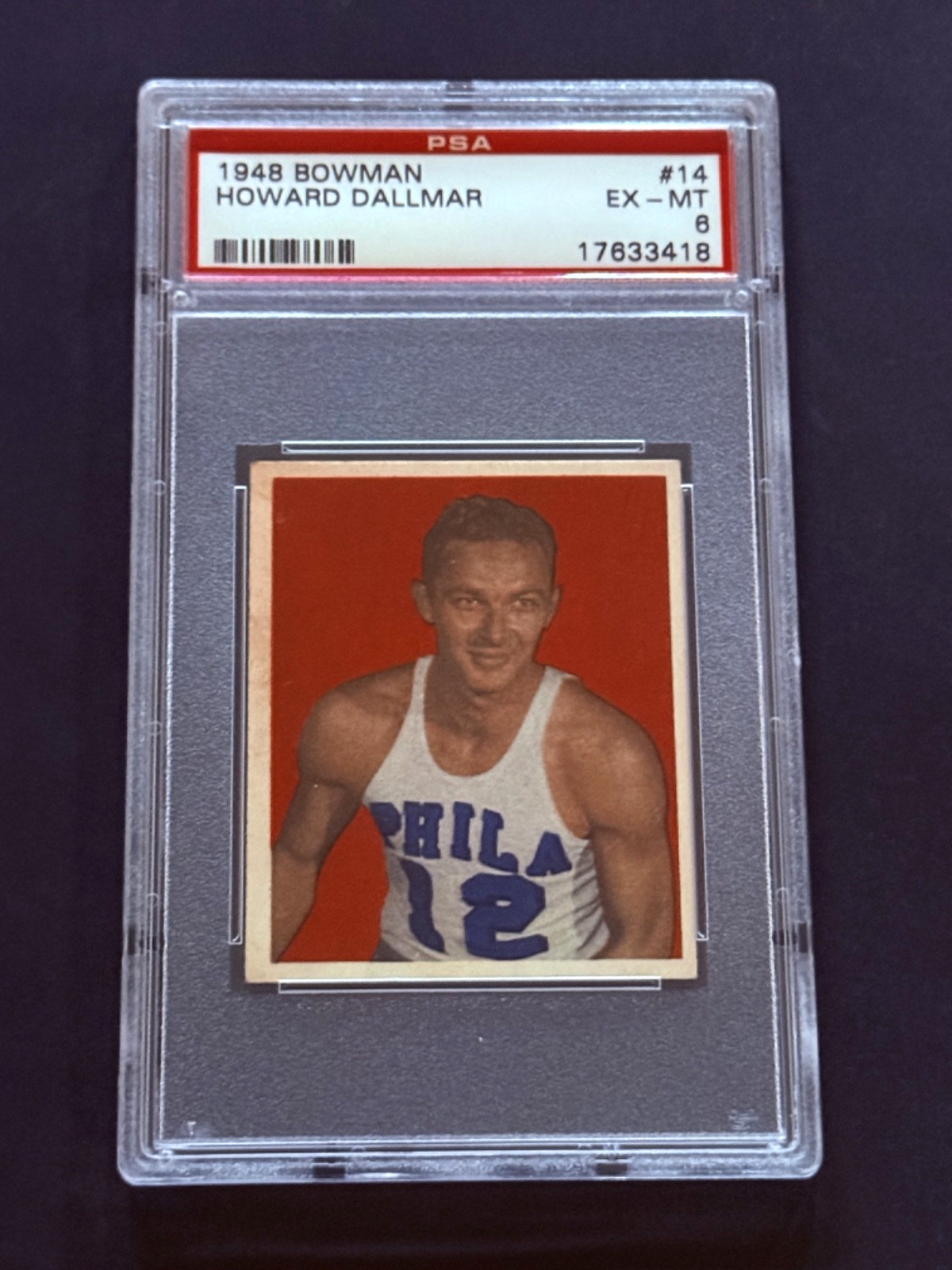 1948 Bowman #14 Howard Dallmar PSA 6