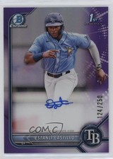 2022 Bowman Chrome Prospect Purple Refractor 124/250 Estanli Castillo Auto 13lw