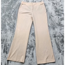 Vintage AGB Pants Womens 10 Beige High Rise Wide Leg Button Tab Waist Trousers