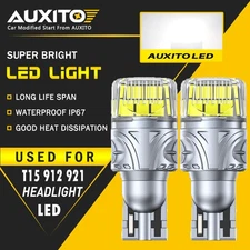 2X AUXITO White LED Reverse Back Up Light Bulb W16W 912 921 T15 CANbus BRS EAAE