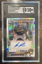 2021 Bowman Draft - Chrome Draft Pick Autographs Alex Binelas #CDA-AB 415/499 
