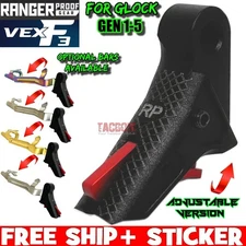 RANGER PROOF W/Johnny GLOCK VEX F3 ADJUSTABLE BLACK RED TRIGGER GLOCK 17 19 43X