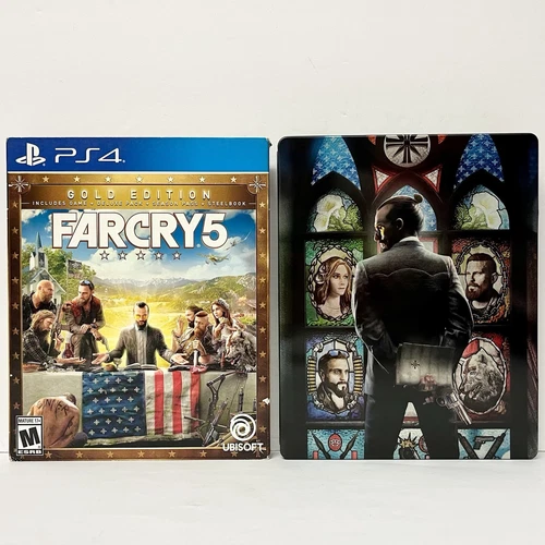 Far Cry 5 Gold Edition Steelbook ( Sony PlayStation 4, 2018) MINT Disc Tested