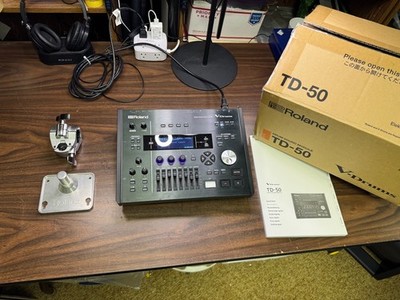 Roland V-Drums TD-50X Sound Module w/Mount, Clamp, Manual, Power Cable - Z6I7762