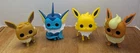 Funko Pop! Games Pokémon Lot Of 4 Vinyl Figures Eevee Vaporeon Jolteon Flareon
