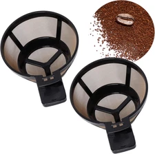 2-Pack Reusable Gold Coffee Filters – Compatible with Hamilton Beach 2-Way Coffe