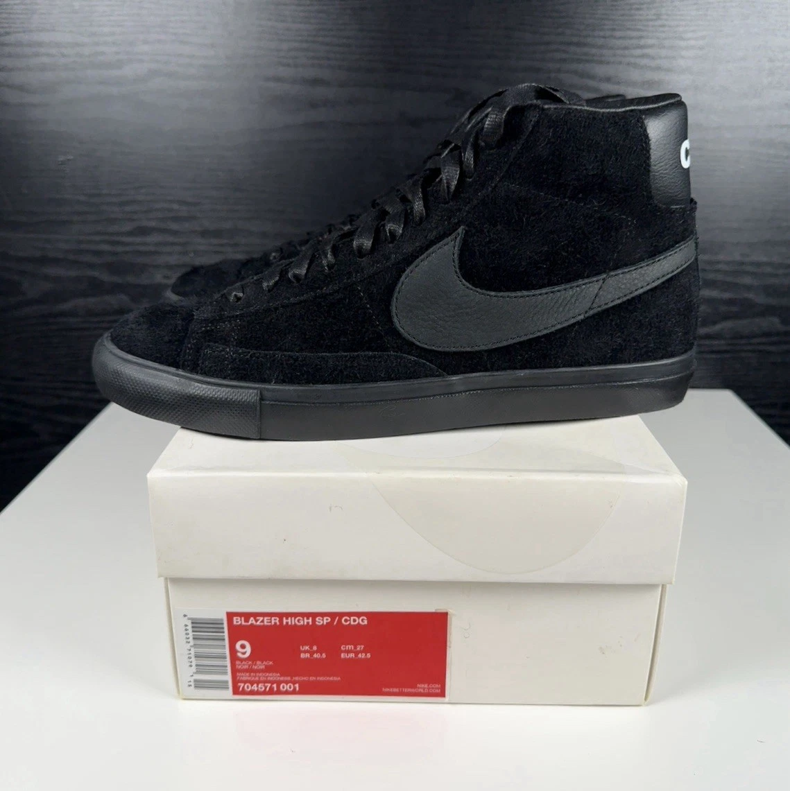Nike Comme des Garçons x Blazer High Black for Sale | Authenticity