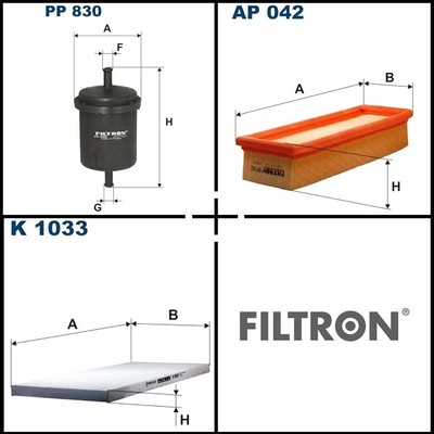 Filtron Filterset, Inspektionspaket für Fiat PANDA PUNTO UNO (146_ 158_) PUNTO