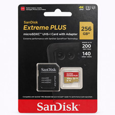 Sandisk 256 Gb Extreme Plus MicroSDX UHS-I w/ Adapter