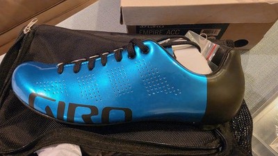 NEW Giro Empire ACC Blue Steel Black Road Cycling Shoes Size 42.5