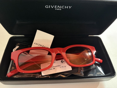 Givenchy Womens Square/Rectangle Red Bordeaux Designer Eyewear MSRP $250 NEW