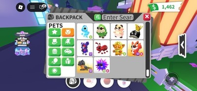 Adopt Me! Neon Fly Ride Pets Backpack Inventory In-Game Item/Asset