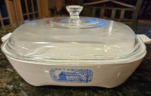 Vintage Amana Radarange by Corning Browning Skillet - 10" with glass lid
