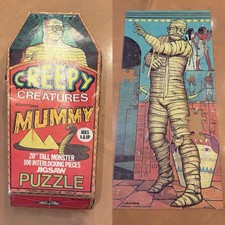 Creepy Creatures Egyptian Mummy 100 Piece Jigsaw Puzzle 1974 HG Toys INCOMPLETE