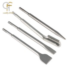 Brocas martillos rotativas de hormigón con cincel SDS Plus de 4 piezas gubia punto plano ancho
