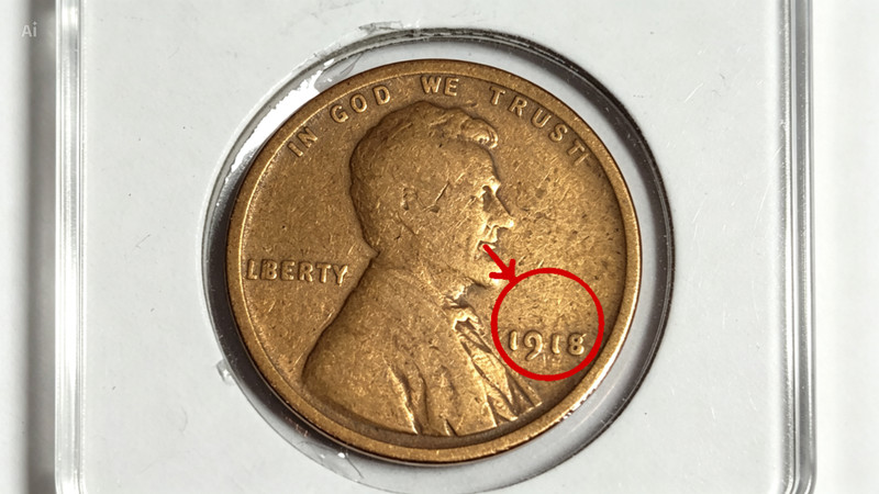 🔥 1918  Lincoln Wheat Cent Fine - Very Fine (F-VF) Condition Copper Penny 1c
