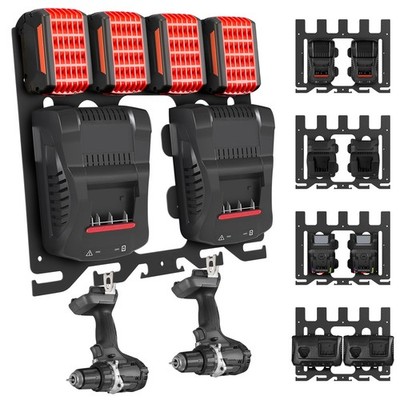 Bosch Professional Akku Wandhalterung Halter für 18V Akkus & Ladegeräte 10-Fach